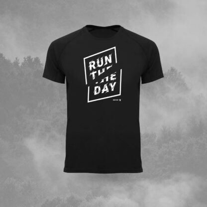 Laufshirt run the day schwarz