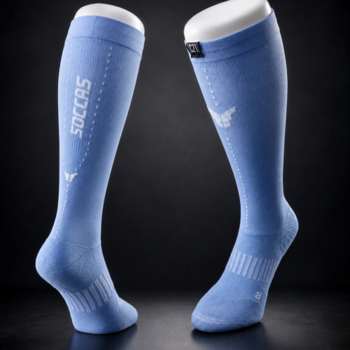 Kompression Socken hellblau